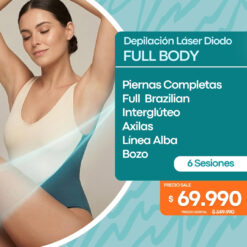 HOT SALE | Paga $69.990 por 6 Sesiones de Depilación Láser Diodo en FULL BODY