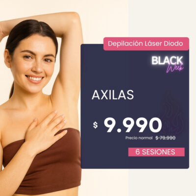 BLACK WEEK – Paga $9.990 por 6 Sesiones de Depilación Láser Diodo en Axilas