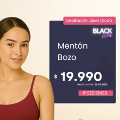 BLACK WEEK – Paga $19.990 por 6 Sesiones de Depilación Láser Diodo en Mentón + Bozo