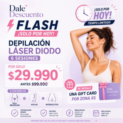Hoy Flash | Full Brazilian + Axilas + Interglúteo | 6 sesiones