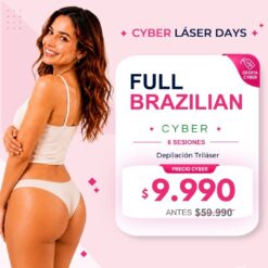 🔥 Cyber Full Brazilian | 6 Sesiones Depilación Triláser | $9.990