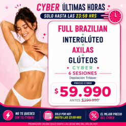 FLASH SALE | Piernas Completas + Full Brazilian + Interglúteo + Axilas + Glúteos
