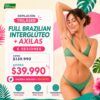Paga $39.990 | 6 Sesiones de Depilación Triláser en Full Brazilian + Interglúteo + Axilas